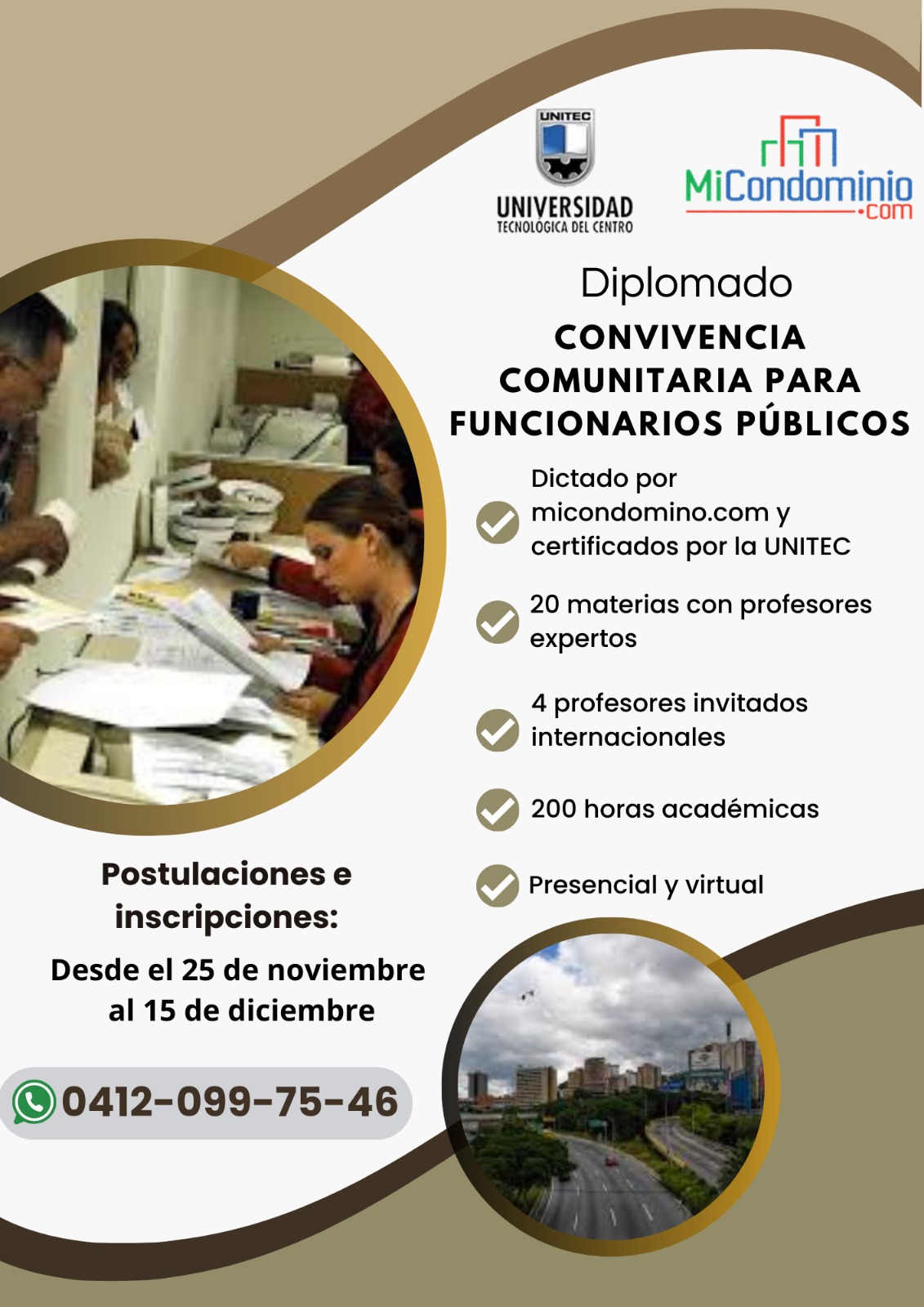 Inscripciones y postulaciones para el diplomado en convivencia comunitaria para funcionarios públicos
